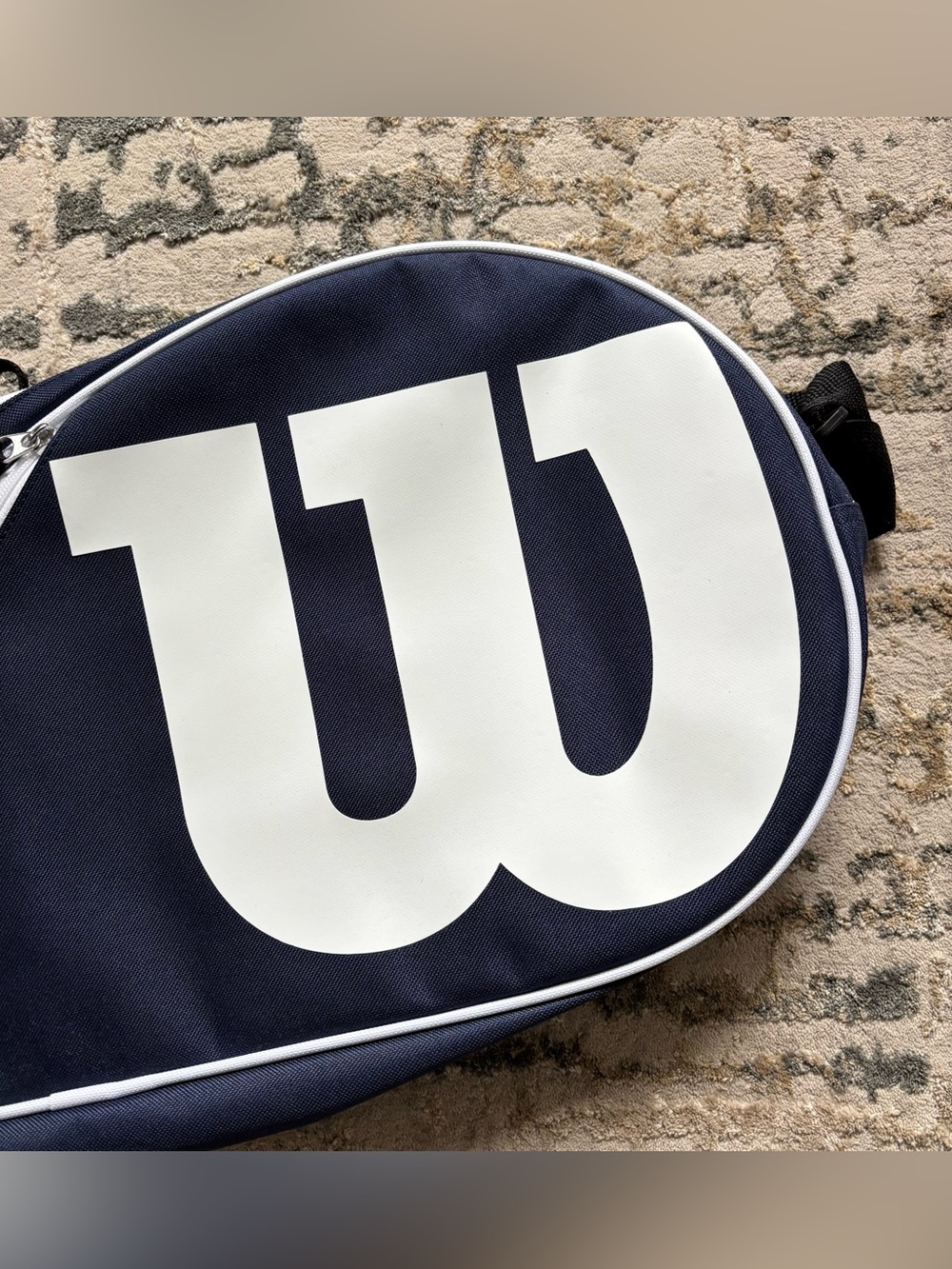 Wilson Advantage III Triple Tennis Racquet Bag with Strap NEW Blue White - Picture 2 of 8